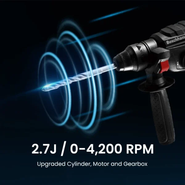 Bosch GBH 2-24RE Electric Hammer Drill Rotary Tool 4200Bpm 2.7J SDS Quick-Chang Impact Driller Reverse Hammer for Concrete Steel - Image 4