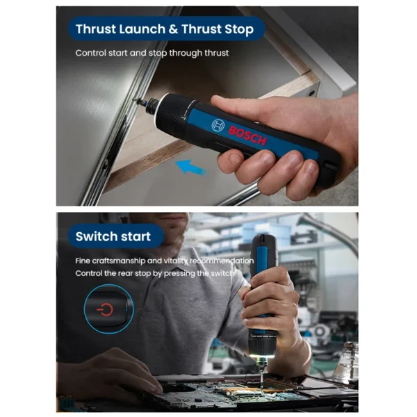 Bosch GO 3 /GO2 Cordless Screwdriver 3.6V Rechargeable Electric Screw Driver Multi-Function Drill Repairing Power Tools Kit GO 2 - Image 3