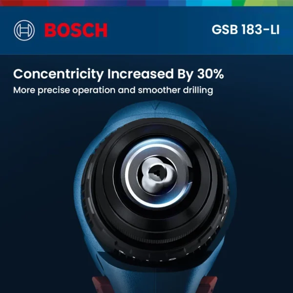 Bosch GSB 183 Electric Drill Screwdriver Cordless Brushless Impact Drill 56Nm Torque Multi-Use Power Tools for Wood Stone Metal - Image 4
