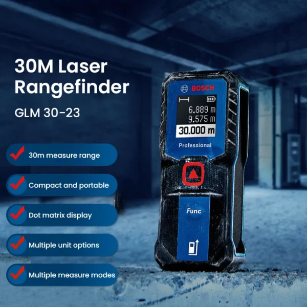 Bosch Laser Rangefinder GLM30-23 Digital Laser Distance Meter 30M Range High Precision Laser Tape Area Measure Measurement Tools - Image 2