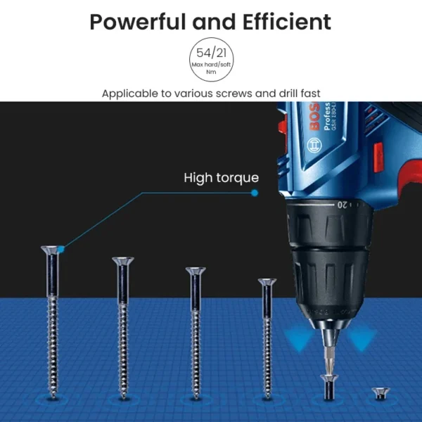 Bosch GSR 180 Li Cordless Drill 18V 54 Nm Electric Screwdriver Driller Lithium Battery Drill Professional Rotating Power Tool - Image 3