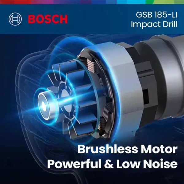 Bosch GSB 185Li Electric Impact Drill Cordless Brushless Drill Screwdriver 50Nm 27000bpm Impact Driller for Wood Metal and Stone - Image 3