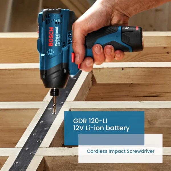 Bosch GDR120-Li Electric Drill Cordless Driller 100Nm Torque 12V Jack Impact Wrench Screwdriver Bosch Power Tools with 2 Battery - Image 2