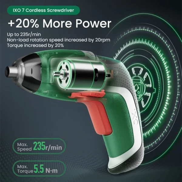 Bosch IXO7 Electric Screwdriver 3.6V Cordless Electric Drill Usb Rechargeable Home Diy Multi-Purpose Power Tools Set Accessories - Image 3