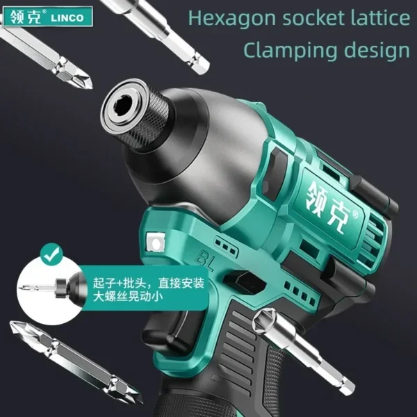 Brushless Electric Drill Tapping Cordless Impact Drill Metal Ratchet Chuck Electric Hand Drill Household Electric Screwdriver - Image 3