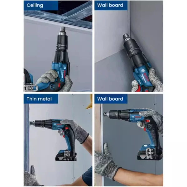 Bosch GTB 185-Li Electric Screwdriver Cordless Drywall Staple Gun with GMA55 Brushless Depth Setting Screw Driver 18V Power Tool - Image 2