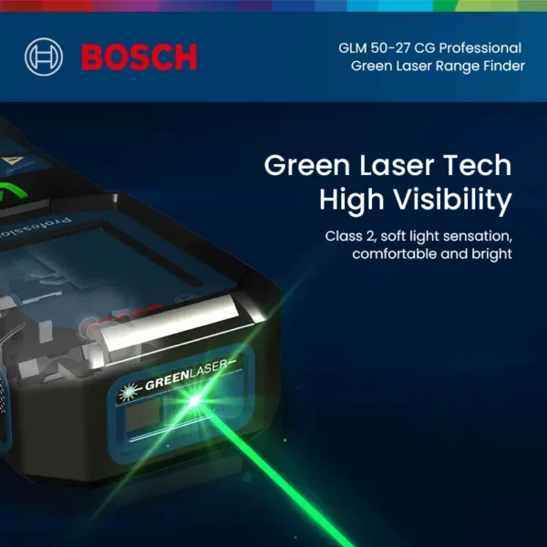 Bosch 50M Laser Rangefinder GLM 50-27 CG Green Laser Tape Meter BT Remote Control Multifunctional Distance Angle & Measure Tool - Image 3