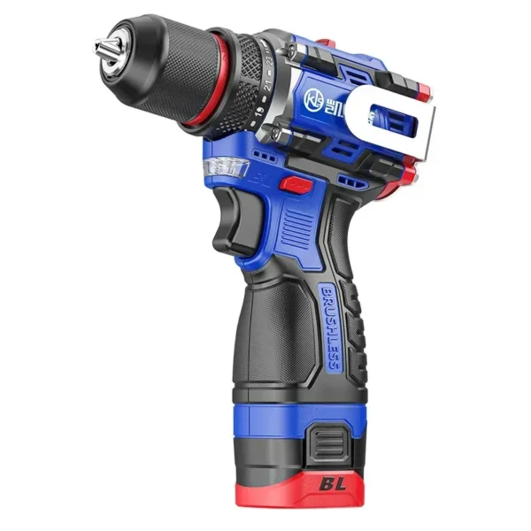 Cordless Electric Screwdriver, Brushless Impact Drill, Wireless Hand Drill, Lithium-Ion Battery Power Tools - Image 6