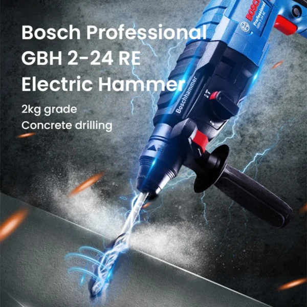 Bosch GBH 2-24RE Electric Hammer Drill Rotary Tool 4200Bpm 2.7J SDS Quick-Chang Impact Driller Reverse Hammer for Concrete Steel - Image 3