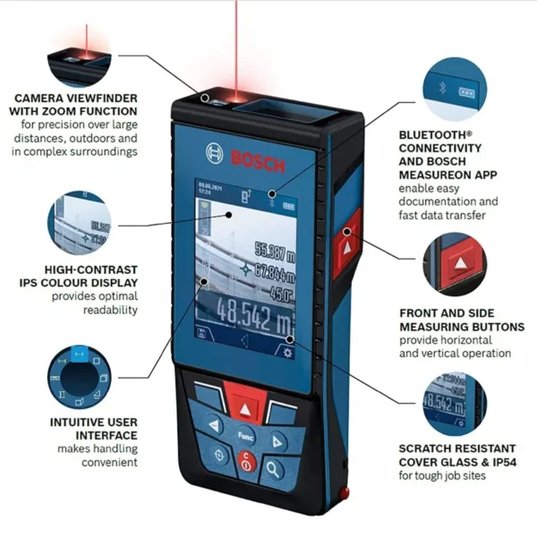 Bosch GLM 100-25 C Laser Rangefinder 100M Distance Meter Integrated 5MP Camera Hight Precise Red Laser Range Finder Measure tool - Image 6